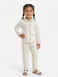 Juniors all over floral printed shirt & pyjama set (set of 2)