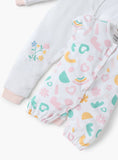 Juniors all over pastel floral sleepsuit & romper set (set of 2)