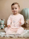 Juniors hot air balloon embroidered sleepsuit