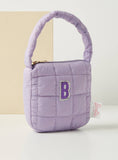 Barbie lilac quilted handbag with Top Handle and Zip Closure