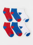 Juniors colour block print socks (pack of 3)
