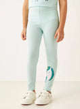Juniors blue unicorn leggings