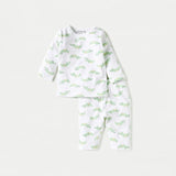 Juniors all over Alligator printed shirt & pyjama set (set of 2)