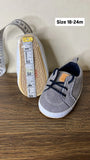 Juniors Grey textured lace design infant shoes
