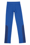 Juniors Blue Colorblock Leggings