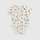 Mothercare bunny printed and half sleeves cotton bodysuits (set of 5)