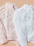 Juniors bunny printed fullsleeves bodysuits (pack of 2)