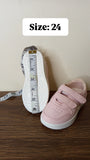 R&B pink stripe colorblock shoes