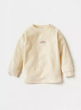Giggles Beige Rainbow Embroidered Fleece Shirt & Pyjama Set (Set Of 2) (Winter)