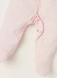 Juniors pink solid embroidered sleepsuit
