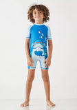 Juniors fish printed swimsuit
