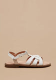 Little Missy white solid strap sandals
