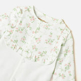 Giggles pastel floral frill sleepsuit