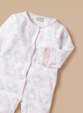 Juniors pink sheep printed fleece sleepsuit (Winter)