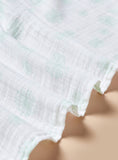 Juniors green floral Muslin Swaddle blanket & gift set(set of 2)(summer)