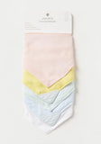 Juniors Multicolor pastel bandana bibs with silicone attached teether (set of 5)