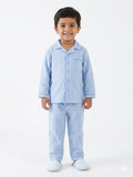 Juniors all over stripe printed shirt & pyjama set (set of 2)