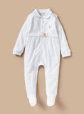 Giggles flower chickenkari white formal sleepsuit