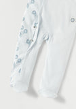 Juniors lion embroidered blue pastel sleepsuit