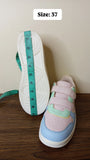 Florabella pink double strap colorblock shoes