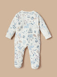 Juniors horse printed frill design sleepsuit