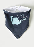 Juniors my little Dino print bandana bib & cap(set of 2)