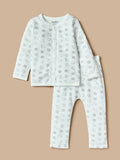 Juniors all over sheep printed shirt & pyjama set (set of 2)