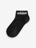 Adidas black text ankle socks