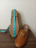 Max brown chain women loafers