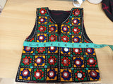 Girls embroidered waist coat with mirror embellishments(with cap)