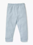 Juniors blue stripe flower embroidered shirt & Pyjama set (set of 2)