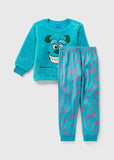 Matalan Sulley Blue Fleece Shirt & Pyjama Set (Set Of 2) (Winter)