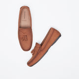 Mister duchini men's brown loafers with tassels
