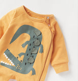 Juniors crocodile applique zipped fleece sleepsuit (winter)