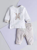 Juniors checkered bunny shirt & pyjama set (set of 2)