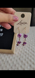 Lovisa purple flower hoop earrings (Jewellery)
