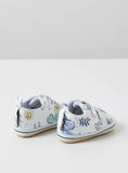 Juniors white dino printed infant shoes