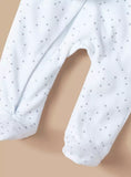 Juniors White Floral Zipped Fleece Sleepsuit (winter)