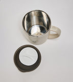 R&B beige Insulated Office Mug with lid