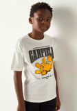 Garfield printed boys white tshirt (Summer)
