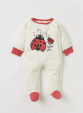 Juniors Little Lady Bug Fleece Lined Sleepsuit (Winter)