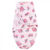 Hudson baby floral & polka dots print swaddle wrap ( pack of 3)