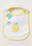 Juniors Solid Bib with Bow Detail and Press Button Closure