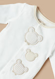 Giggles bear embroidered sleepsuit (Thick cotton) (Winter)