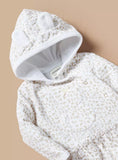 Juniors Cat Embroidered Fleece Hooded & Frill Sleepsuit (winter)