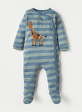 Juniors giraffe & stripe printed sleepsuit