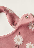 Juniors white floral bib