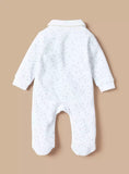 Juniors White Floral Zipped Fleece Sleepsuit (winter)