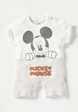 Mickey mouse embroidered half romper (Summer)