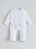 Giggles bear applique sleepsuit